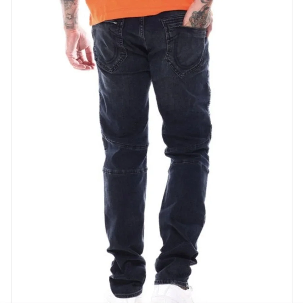 True Religion Rocco relaxed skinny moto men's‎ jeans size 36 new!!!!